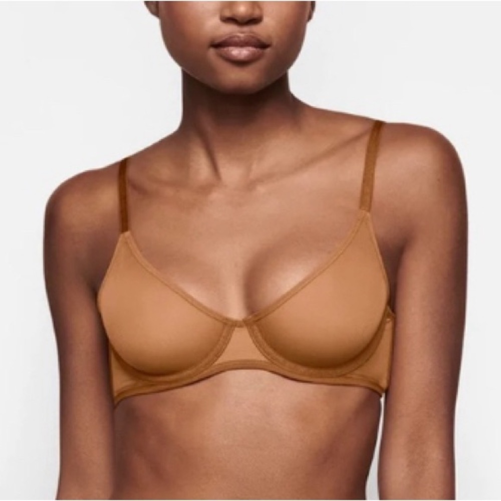 SKIMS Ultra Fine Mesh Underwire Scoop Bra Bronze 44D